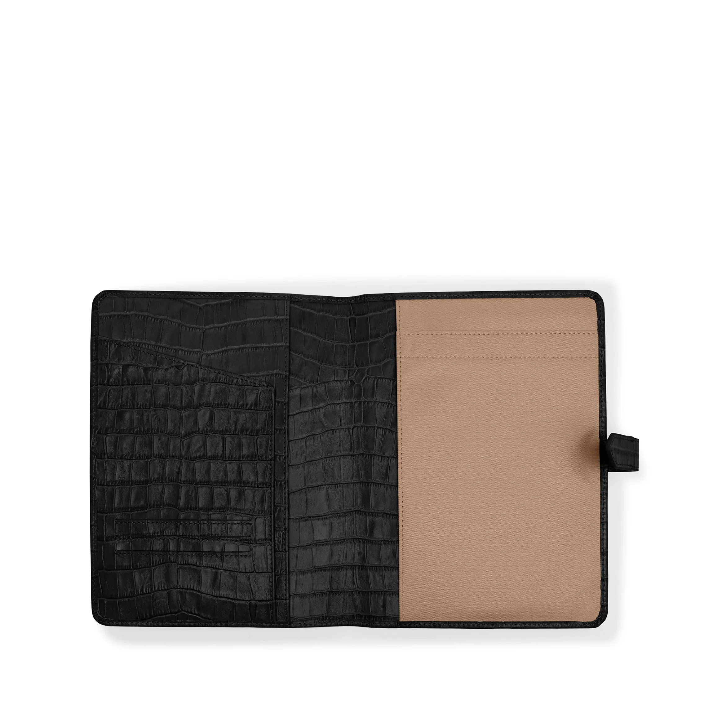 A5 Snap Spiral Journal Black Croc - Image 3