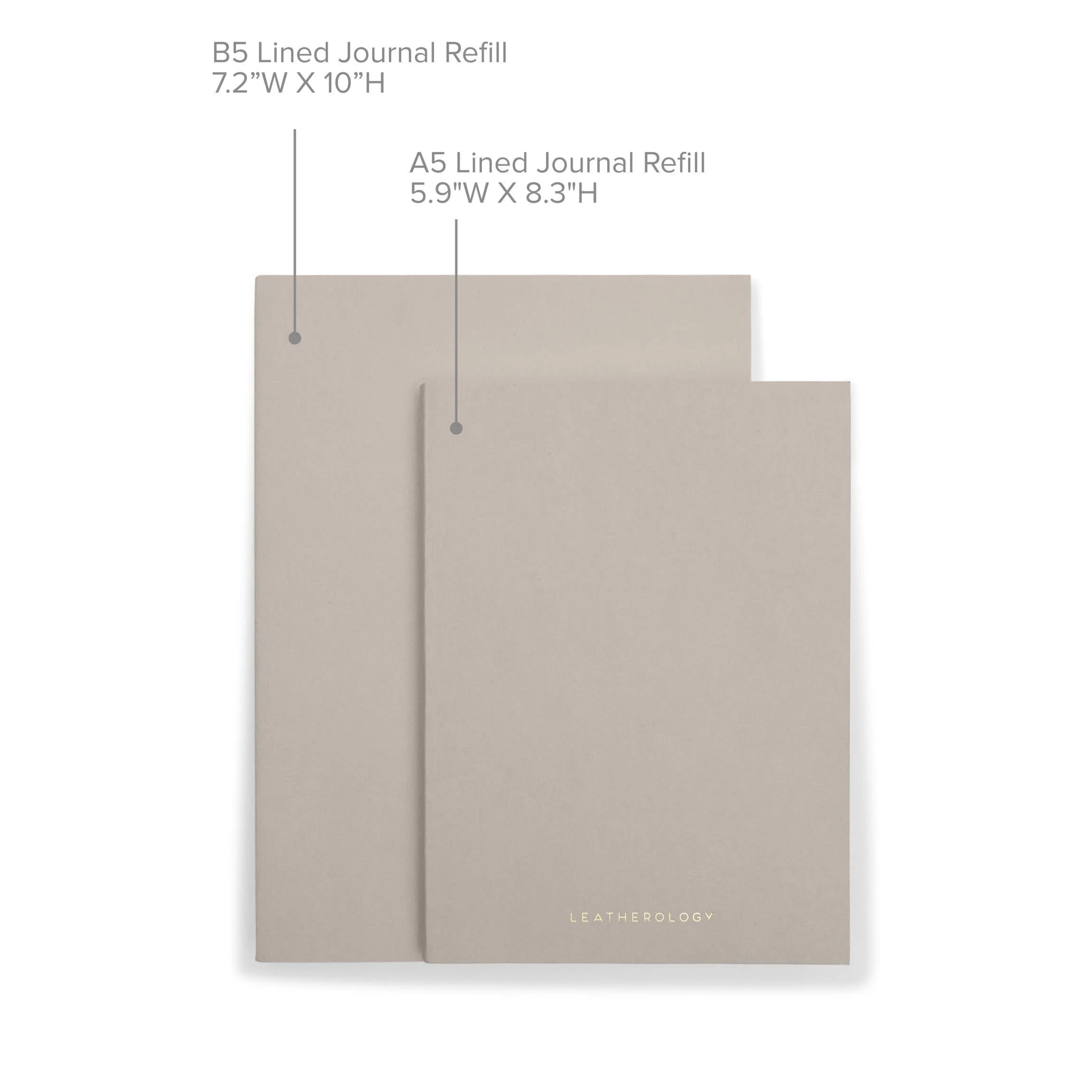 A5 Lined Journal Refill Tan - Image 4