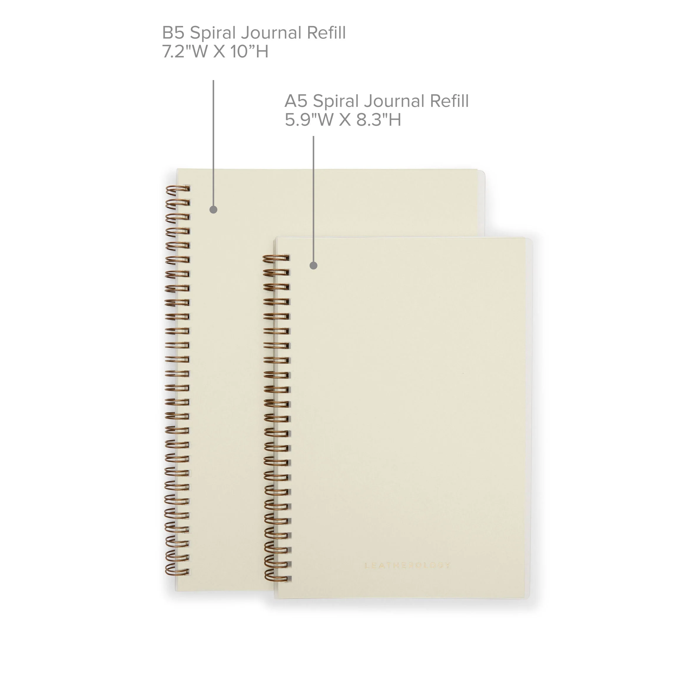 A5 Spiral Journal Refill Tan - Image 4