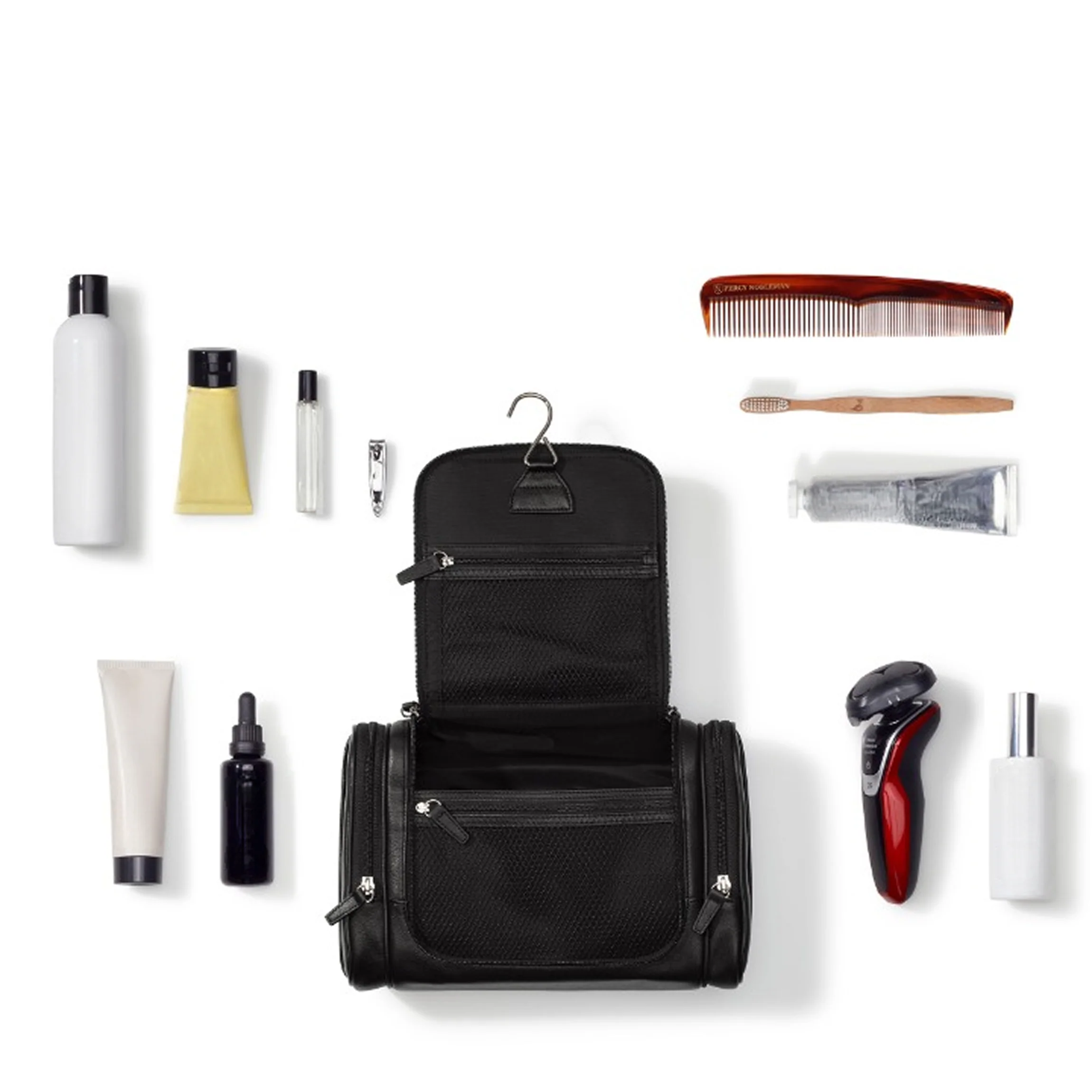 Hanging Toiletry Kit Brown - Image 4