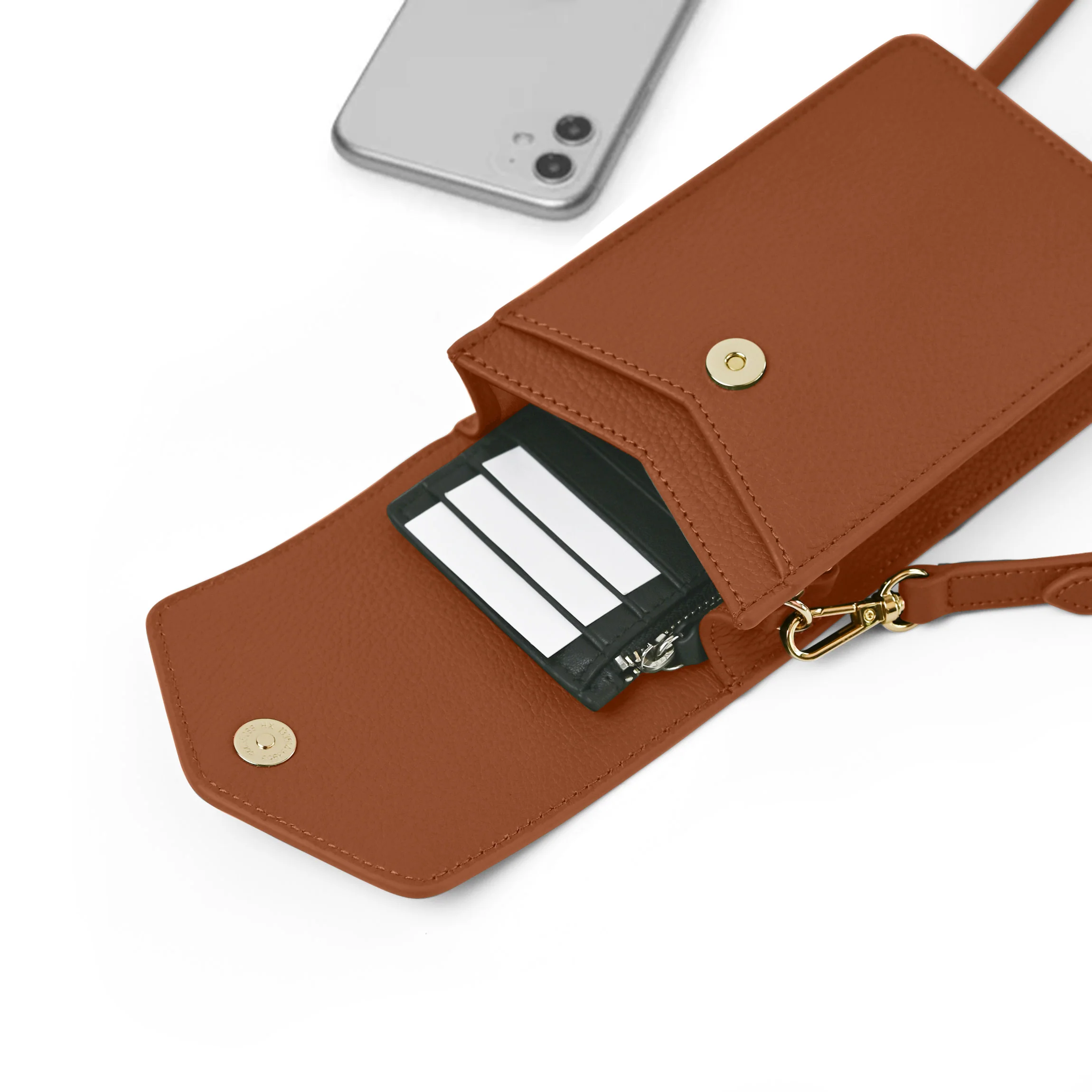 Mini Willow Crossbody Saddle Brown - Image 3